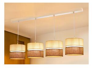 Brilagi - Lampadario a sospensione con filo ROYAL YUTE 4xE27/15W/230V beige/color crema/bianco