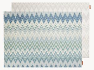 Set di 2 tovagliette americane reversibili Zigzag
