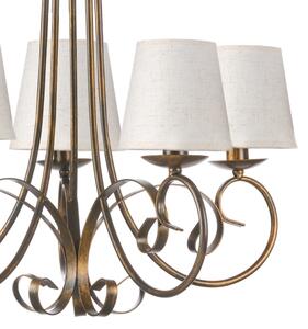ONLI - Lampadario a sospensione con catena POMPEI 5xE14/6W/230V bronzo