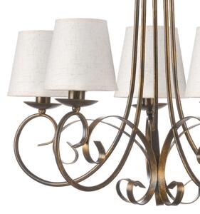 ONLI - Lampadario a sospensione con catena POMPEI 5xE14/6W/230V bronzo