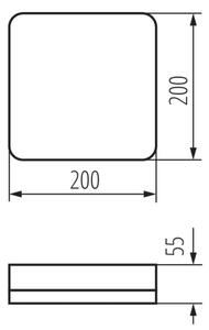 Kanlux 37295- Plafoniera LED tecnica IPER LED/19W/230V IK10 IP65 quadrato bianco