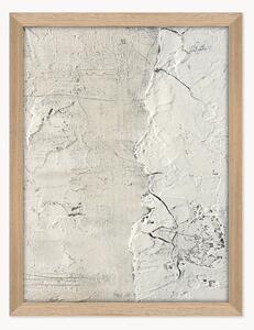 Stampa su tela incorniciata dipinta a mano White Surface