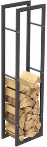 Portalegna Supporto Metallo Porta Legna Interno Legnaia Camino Stufa 150x40x25cm