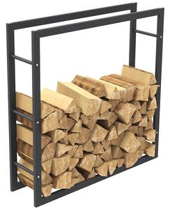 Portalegna Supporto Metallo Porta Legna Interno Legnaia Camino Stufa 100x100x25