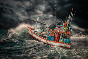 Fotografia Thai Fishing boat, Marcel Egger