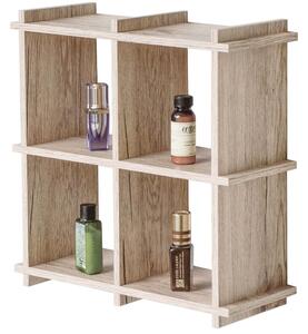 Libreria Scaffale a Parete 4 ripiani Bacheca in Legno Rovere Multiuso