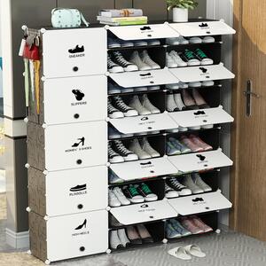Scarpiera Modulare 15 Cubi Mobile Porta Scarpe Componibile 60 Paia Salvaspazio