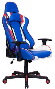 Sedia Poltrona Gaming Scrivania Ufficio Casa Reclinabile Girevole Direzionale Blu