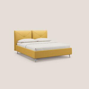 Adone letto imbottito contenitore a doppia pannellatura in bouclet imp