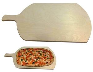 Tagliere Per Pizza a Metro Teglia Vassoio Legno Rettangolare Con Manico 62x37cm