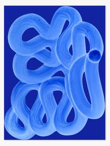 Poster Blue Brush