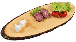 Tagliere Ovale In Legno Corteccia 45 cm Salumi Formaggi Affettati Antipasti