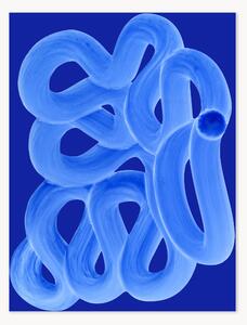 Poster Blue Brush