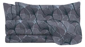 Set Lenzuola Infinity Matrimoniale Sopra Sotto e Federe in Poliestere Ginko Grey