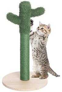 Tiragraffi Graffiatoio Forma Cactus Pianta per Gatti Animali Felini Verde