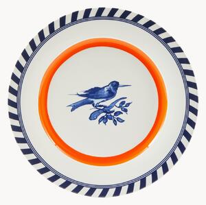 Set di 2 piatti piani Bird Patterned