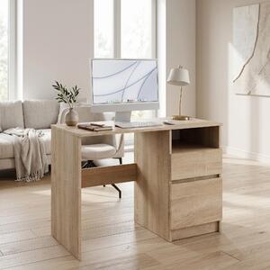 Scrivania compatta 100x50 cm | Scrivania moderna per computer e ufficio | Scrivania per PC per l'home office e la camera dei ragazzi | Rovere Sonoma (naturale e caldo)