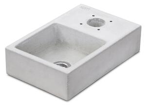 Base Vaschetta per Fontanda da Giardino 25x39xH10 cm in Calcestruzzo Plinto Grigio CLS