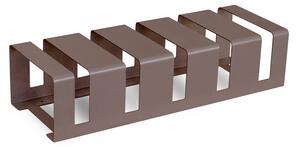 Rastrelliera Portabici 5 Posti 106x38x24 cm in Metallo Verniciato Tortora