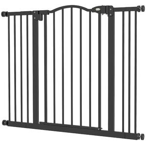 Cancellino per Cani Estensibile 74-100x78 cm in Metallo Nero