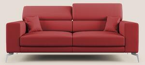 Blade Divano moderno con poggiatesta reclinabili in Ecopelle T04 rosso