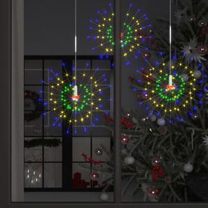 Luci di Natale Fuochi Artificio 2pz Multicolore 20cm 280 LED
