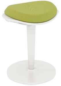 Sgabello Ergonomico e Imbottito ad Altezza Regolabile 42,5x35,5x56,5-71,5 cm con Inclinazione a 5° Verde