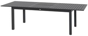 Tavolo Allungabile da Esterno per 8-10 Persone 180/240x99x74 cm in Acciaio e Alluminio Grigio Scuro