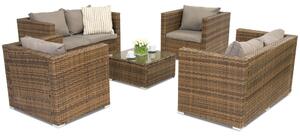 Mobili da giardino in technorattan Roma Coffee 6 Garden Point marrone