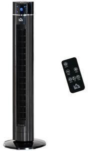 Ventilatore a Colonna 60W con 3 Velocità Ø32x106,8 cm 3 Modalità e Timer 8h in ABS Nero