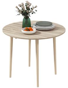 Tavolo Pieghevole Salvaspazio a Ribalta per Cucina e Soggiorno Ø89x73,5 cm in Truciolato Naturale