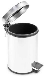 Pattumiera 5 Litri con Pedale Antiscivolo Secchio Interno con Maniglia Cromato