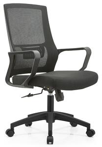 Sedia da Ufficio Nero Poltrona da Scrivania Studio Cameretta Altezza Regolabile