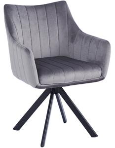 Poltrona Girevole Casa Ufficio Ergonomica Poltrona con Rivestimento Velluto Marrone
