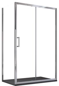 Box Doccia Angolare 90x110 cm 1 anta Scorrevoli 2 Lati Fissi in Cristallo trasparente 6mm H195 Bonussi Sole