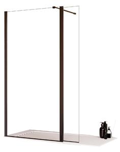 Parete Doccia Walk-In 130 cm con Aletta Richiudibile in Cristallo trasparente 8mm H195 Bonussi Sveva