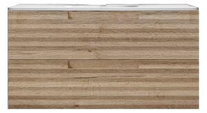 Mobile bagno sospeso 100 cm Rovere Alba ondulato Denver Senza Specchio Bonussi