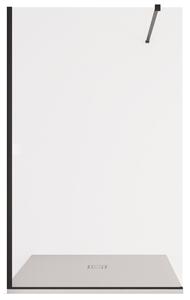 Parete Doccia Walk-In 100 cm Profili Neri e Cristallo Trasparente 8mm H195 Bonussi Nara