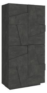 Scarpiera 4 Ante Battenti 81,2x39,2x167,6 cm Ping Ardesia