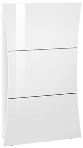 Scarpiera 3 Ante a Ribalta 71x26,6x121,5 cm Arco Bianco Lucido