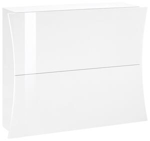 Scarpiera 2 Ante a Ribalta 101x26,6x81,4 cm Arco Bianco Lucido