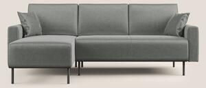 Arthur divano moderno angolare in velluto morbido impermeabile T01 gri