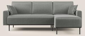 Arthur divano moderno angolare in velluto morbido impermeabile T01 gri