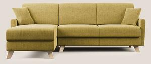 Edgar divano letto angolare in tessuto felis impermeabile T03 giallo