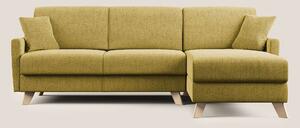 Edgar divano letto angolare in tessuto felis impermeabile T03 giallo
