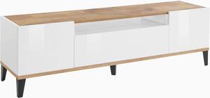 Mobile TV 2 Ante 1 Cassetto 160x40x47 cm Sunrise Acero Pereira e Ardesia