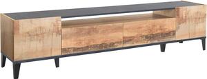 Mobile TV 2 Ante 2 Cassetti 200x40x47 cm Sunrise Acero Pereira e Ardesia