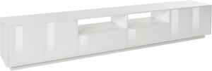 Mobile TV 4 Ante 2 Cassetti 260x41,4x46 cm Bloom Bianco Lucido