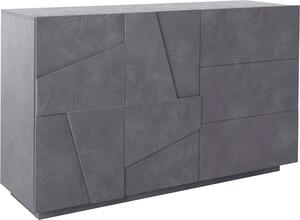 Credenza 2 Ante + 3 Cassetti 142,9x44,2x86 cm Ping Ardesia
