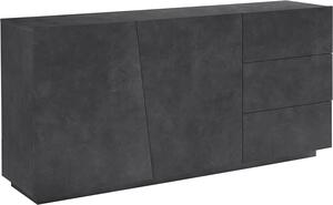Credenza 2 Ante + 3 Cassetti 180x43x86 cm Vega Ardesia
